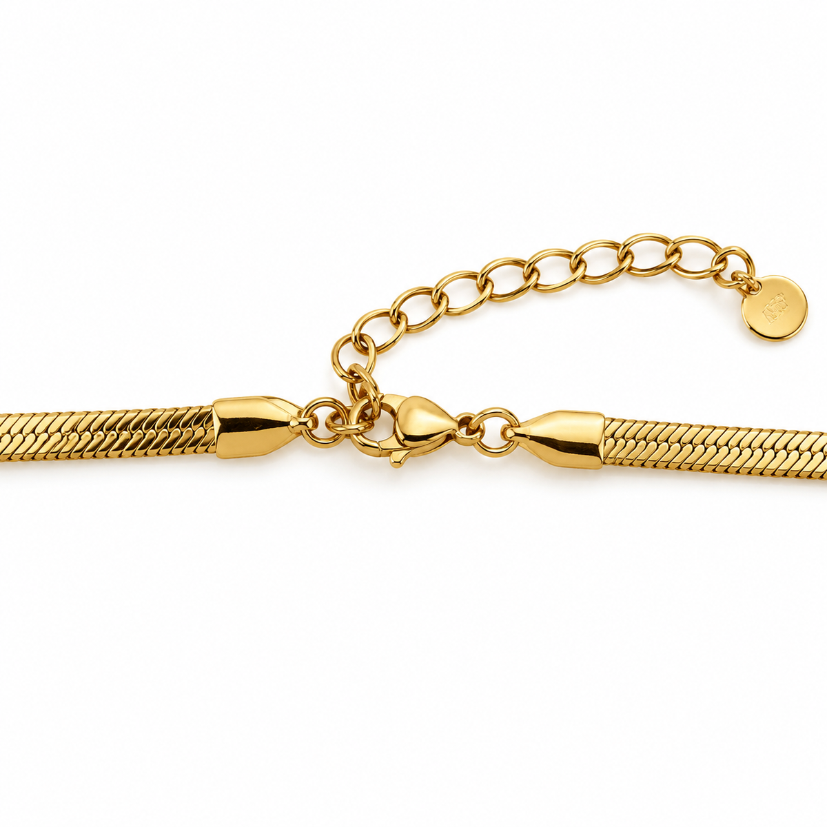 Collana in Acciaio Dorato con Cuore Pendente