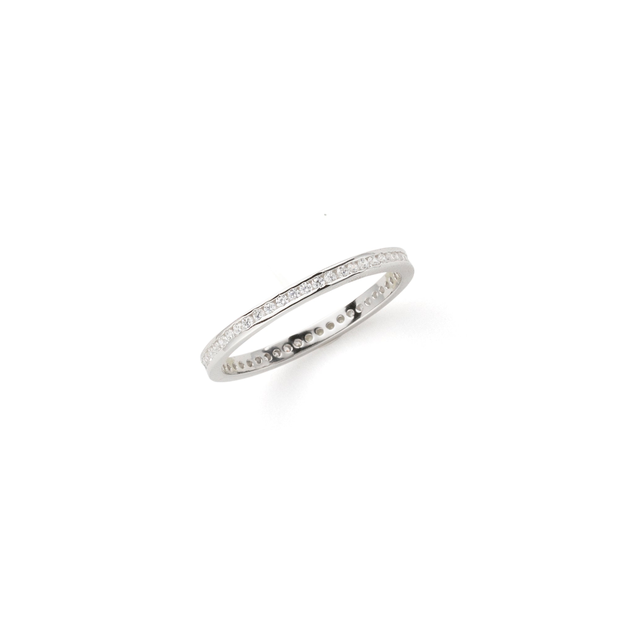 Anello Eternity in Argento con cubic zirconia - Diamanti & Co