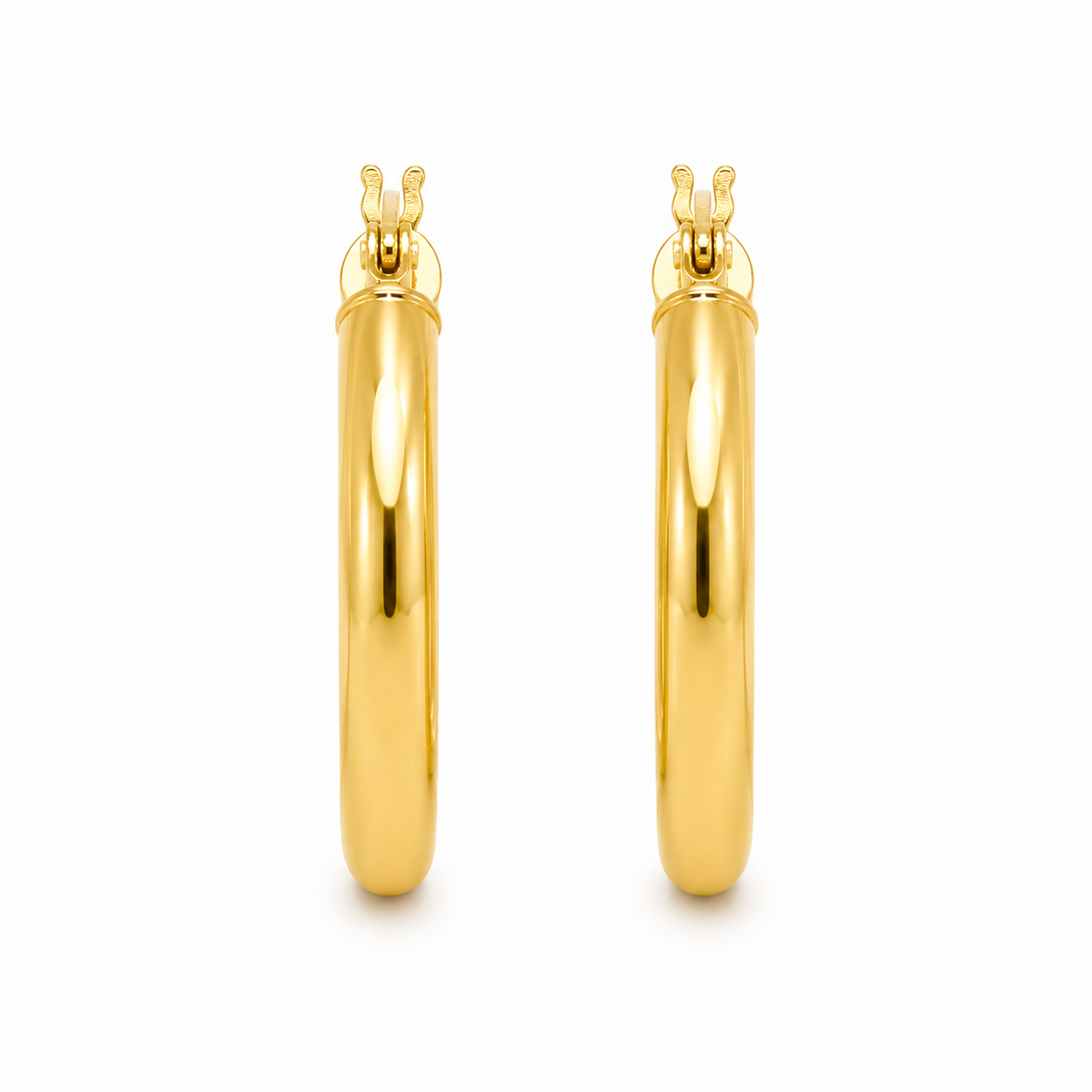 Orecchini Cerchio Oro Giallo Lucido