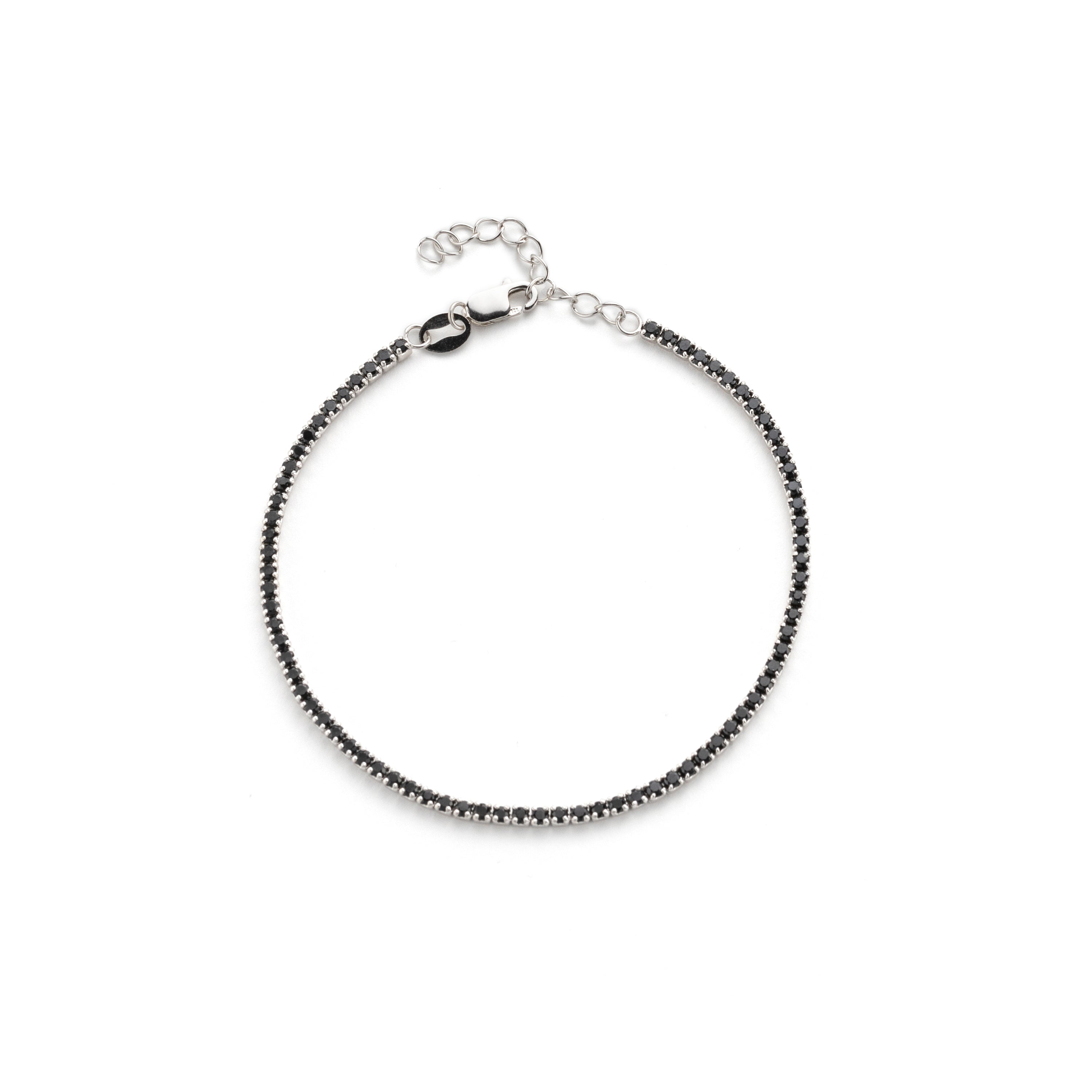 Bracciale tennis in argento con Cubic Zirconia