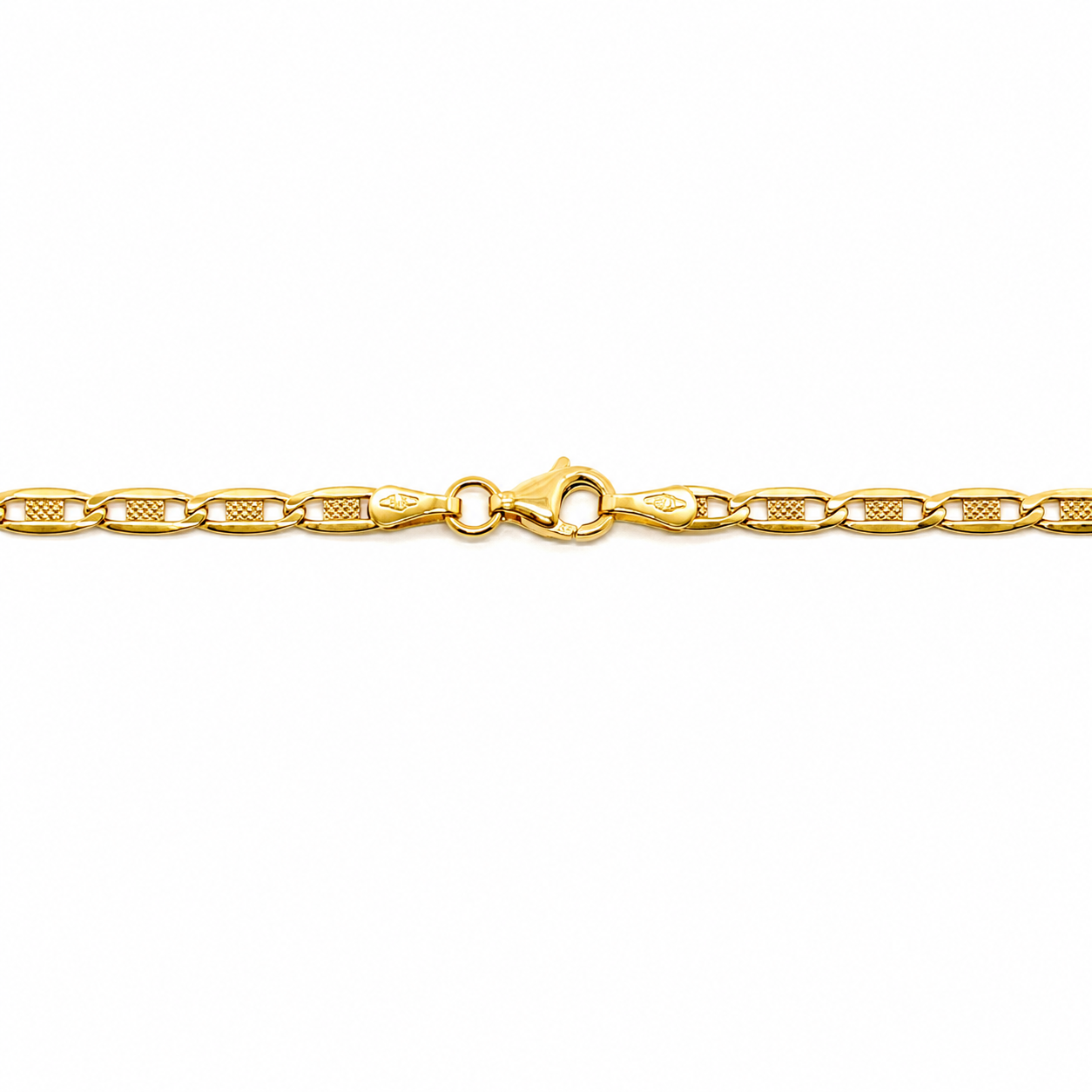 Collana Catena a Maglia Rettangolare in Oro Giallo
