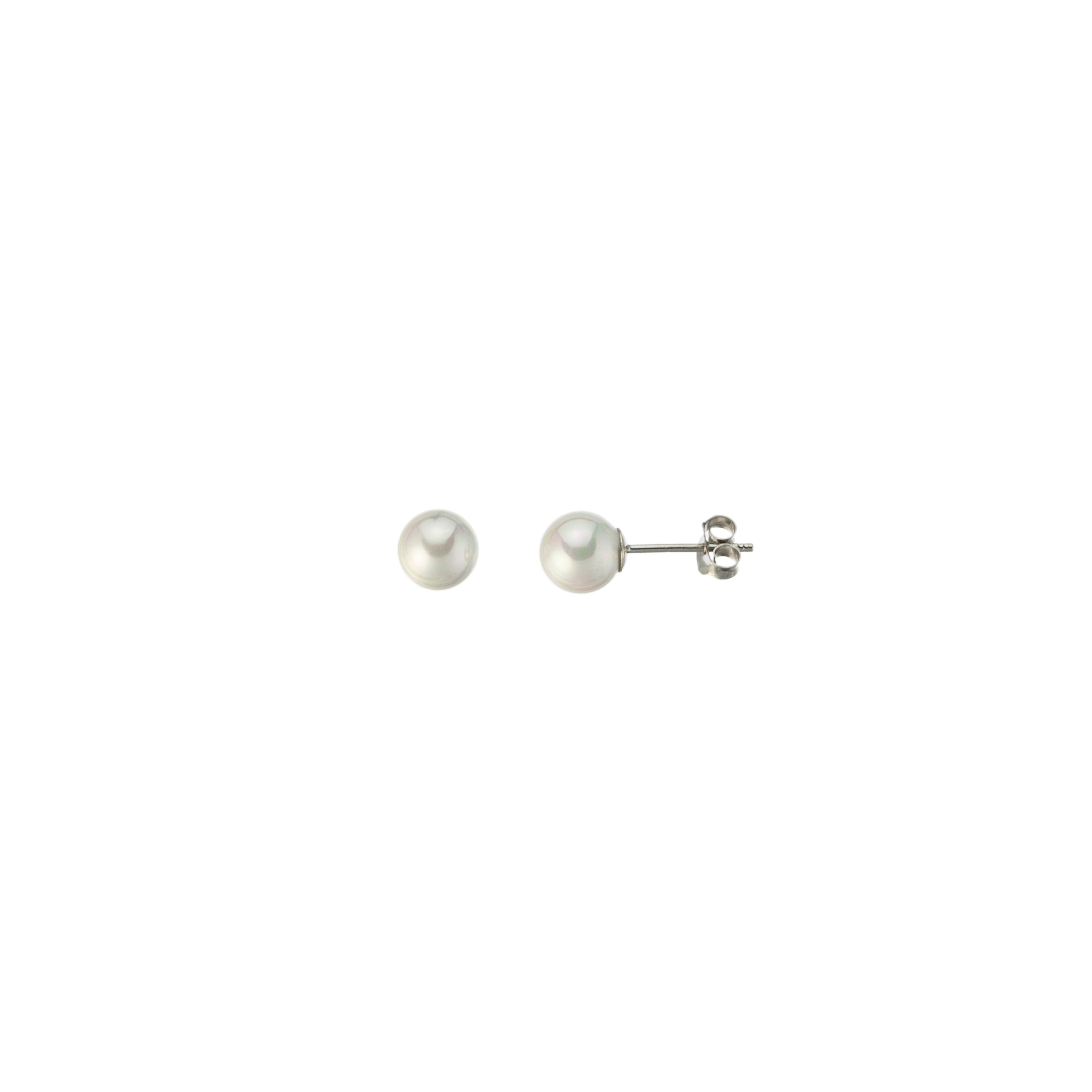 Orecchini in argento con perle bianche - Diamanti & Co