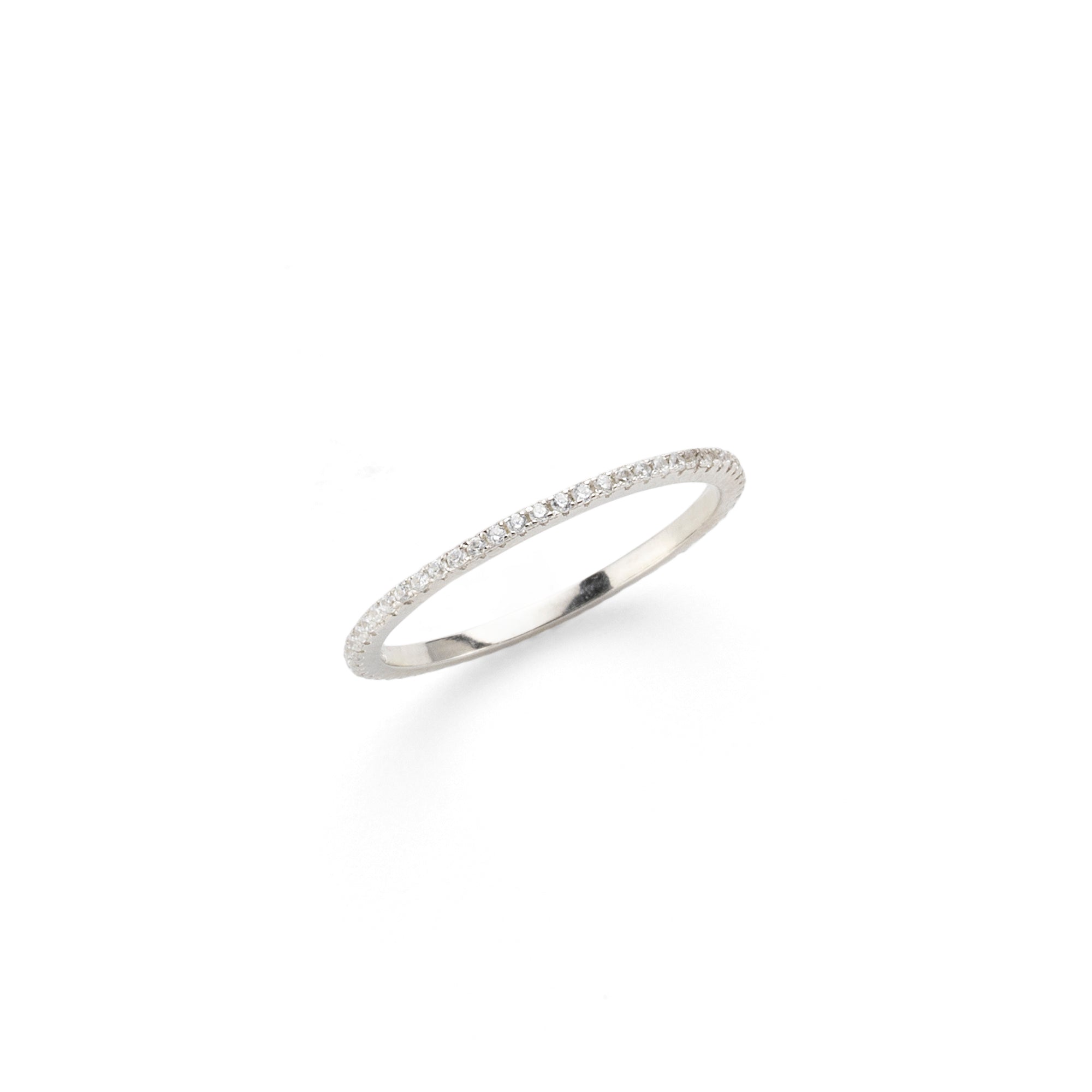 Anello Eternity in Argento con cubic zirconia - Diamanti & Co