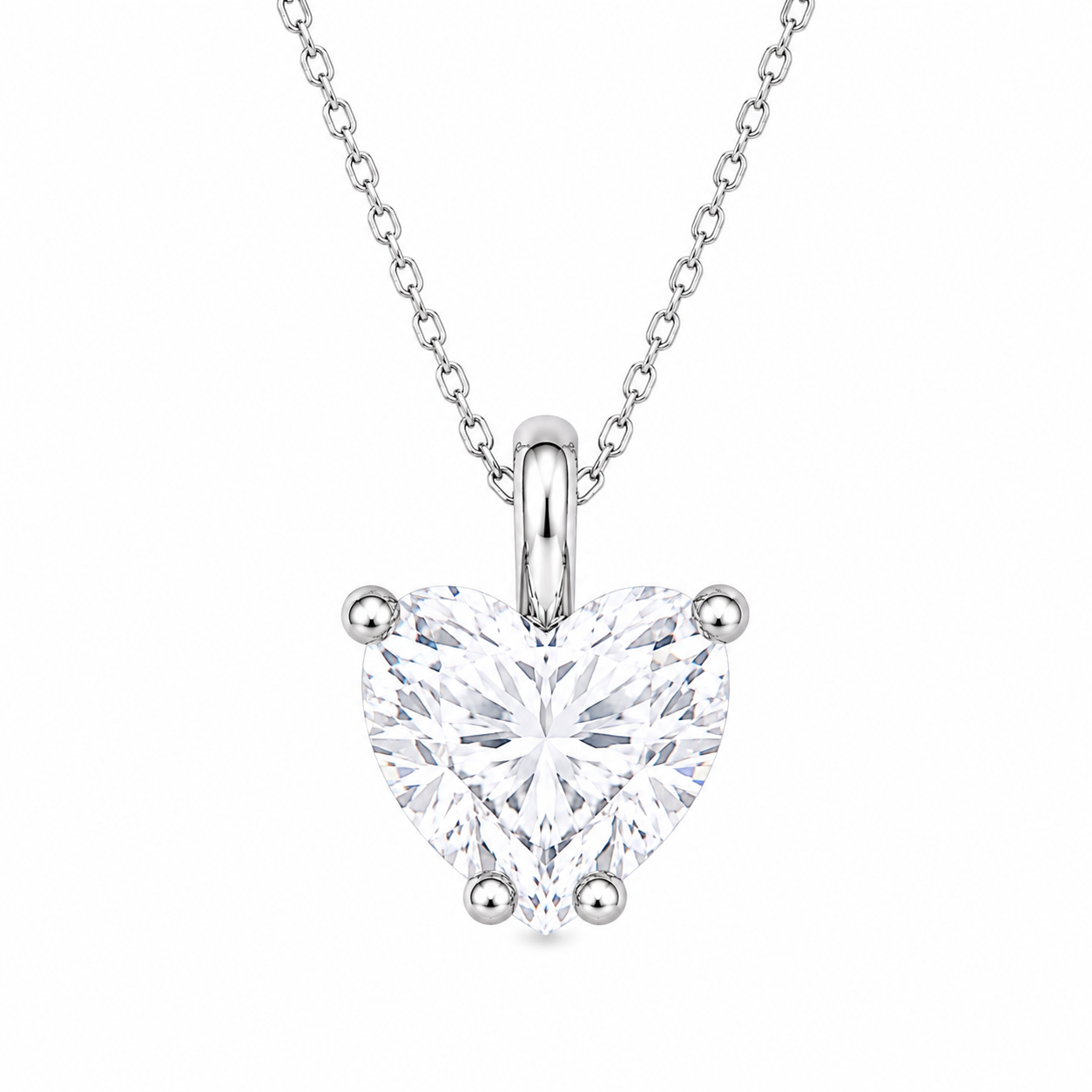Collana Punto Luce a Cuore con Zircone