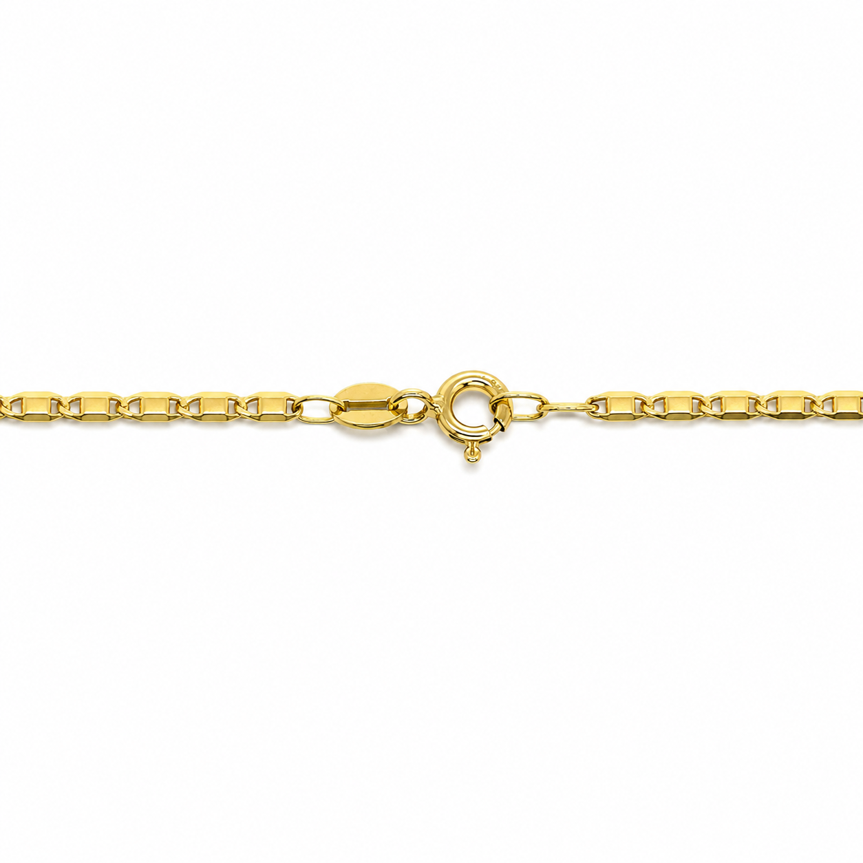 Collana Oro Giallo con Maglie Rettangolari Lucide
