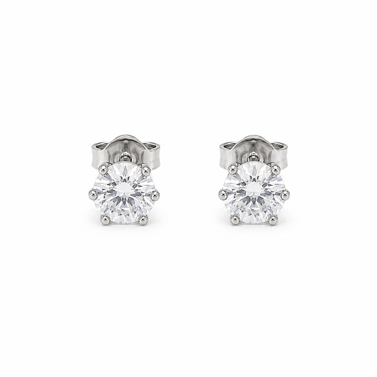 Orecchini Pnto Luce in Oro Bianco con Cubic Zirconia