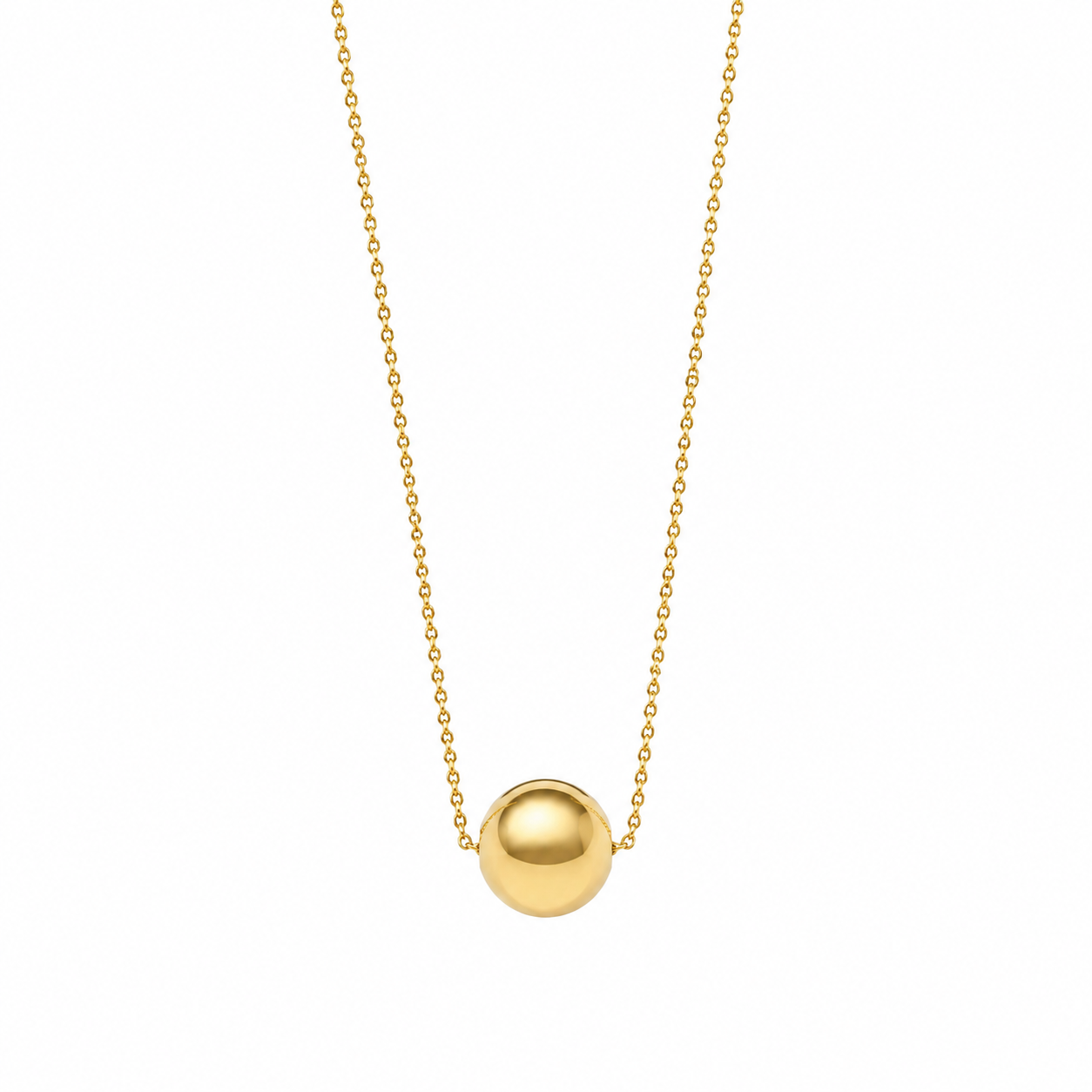 Collana con Pendente a Sfera in Oro Giallo