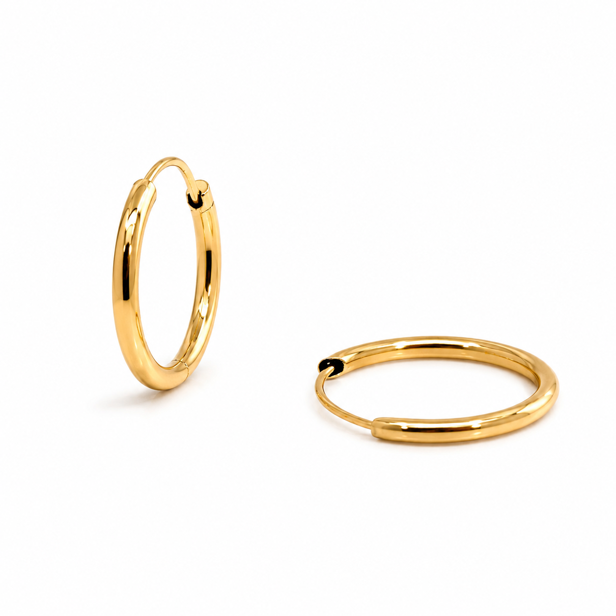 Orecchini Cerchio Classici in Oro Giallo