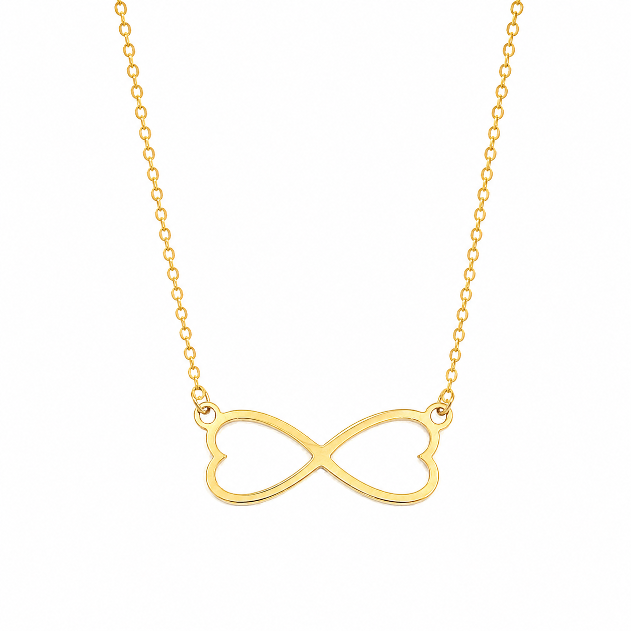 Collana Infinito Cuori in Oro Giallo