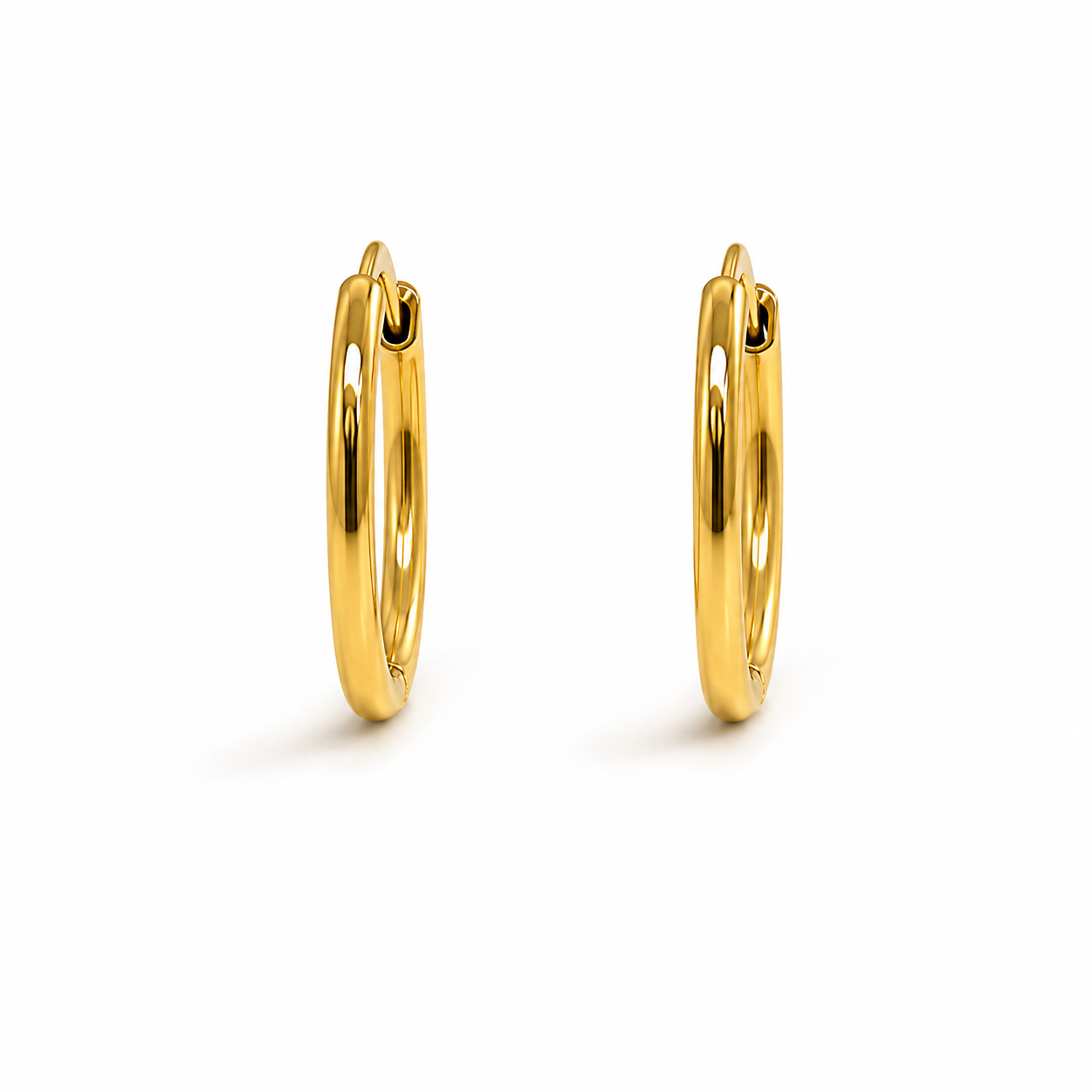 Orecchini Cerchio Classici in Oro Giallo