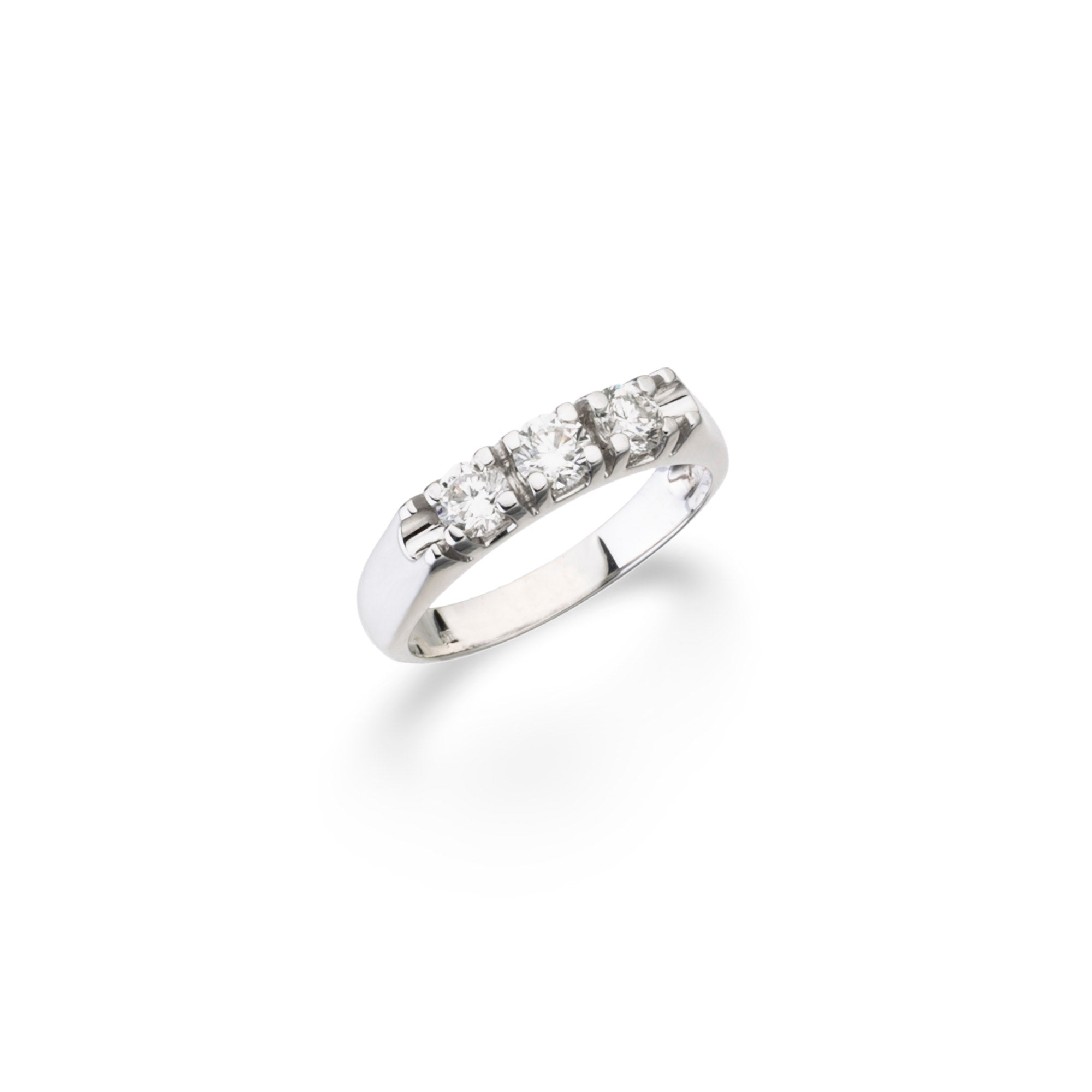 Anello in oro bianco con diamanti naturali - Diamanti & Co