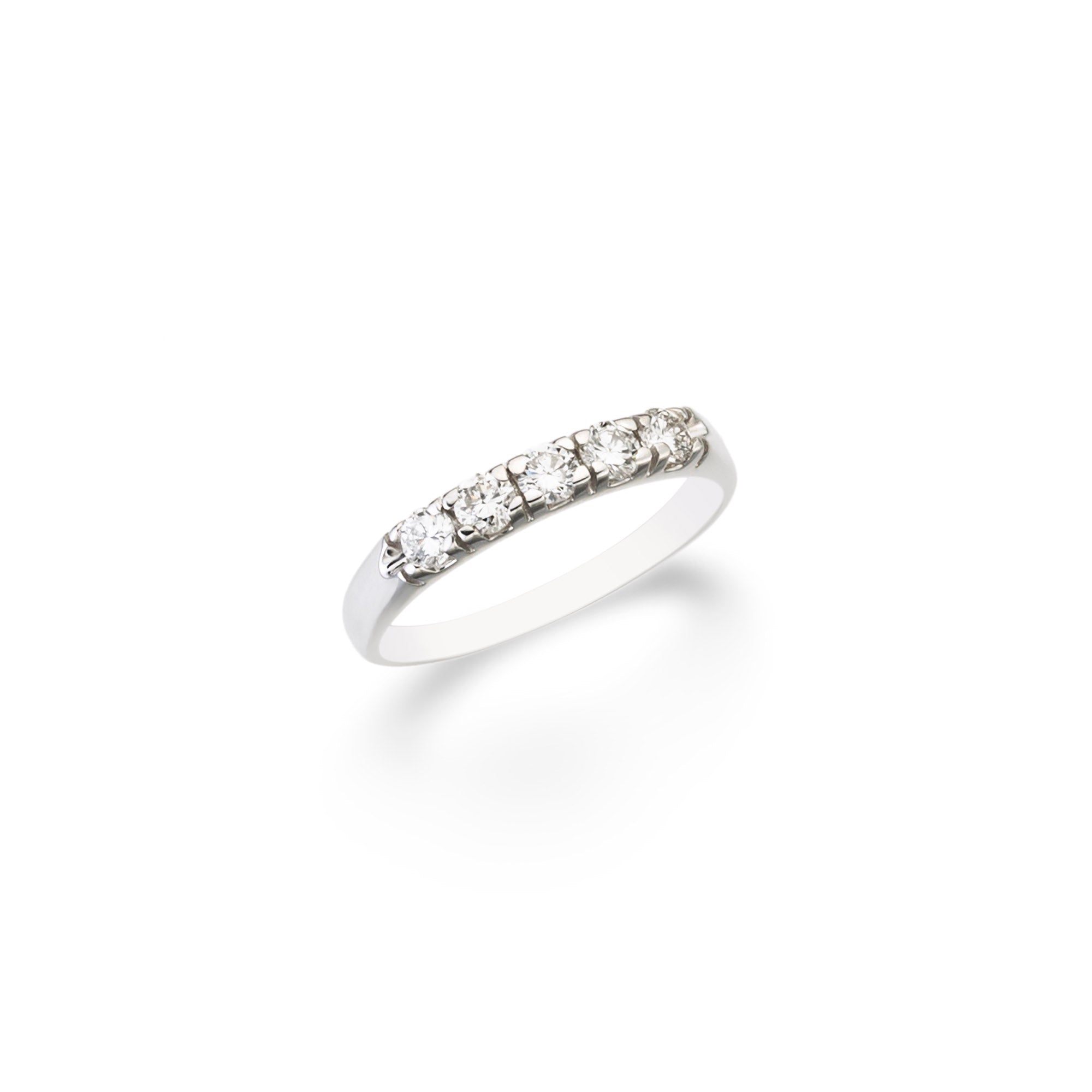 Anello in oro bianco con diamanti naturali - Diamanti & Co