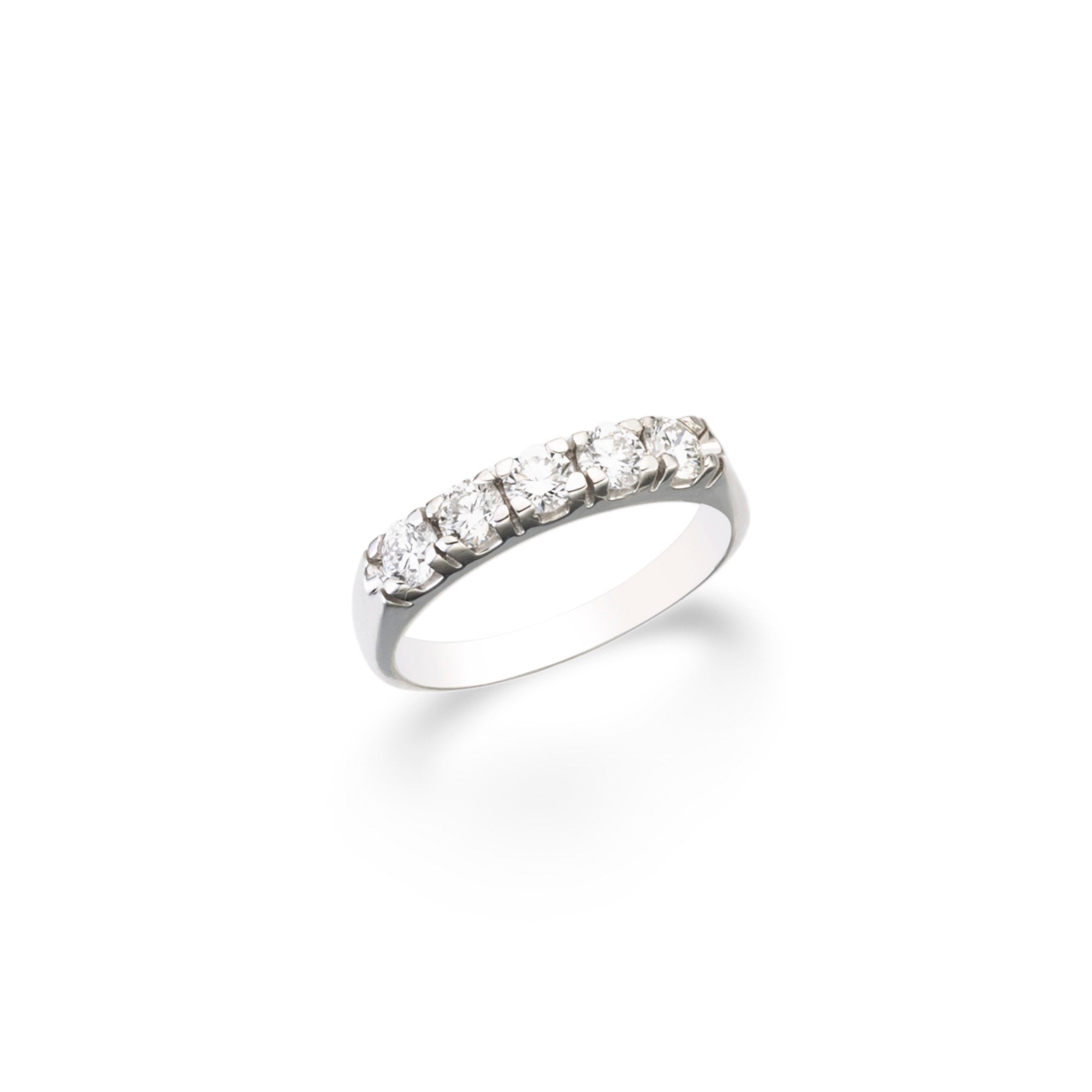 Anello in oro bianco con diamanti naturali - Diamanti & Co