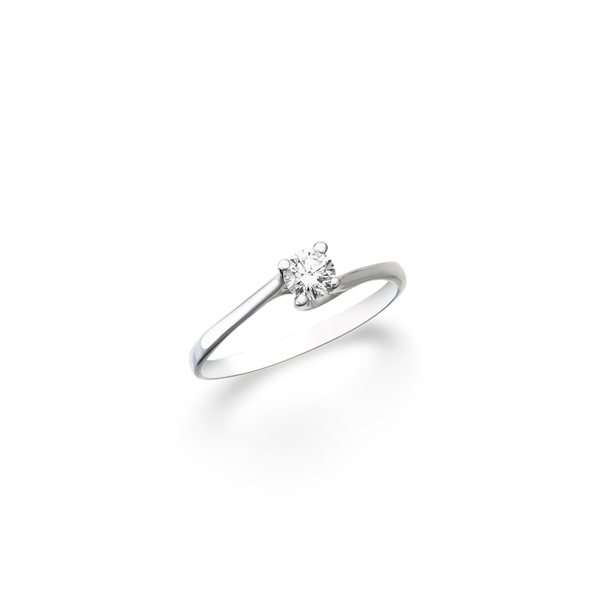 Anello in oro bianco con diamanti naturali - Diamanti & Co
