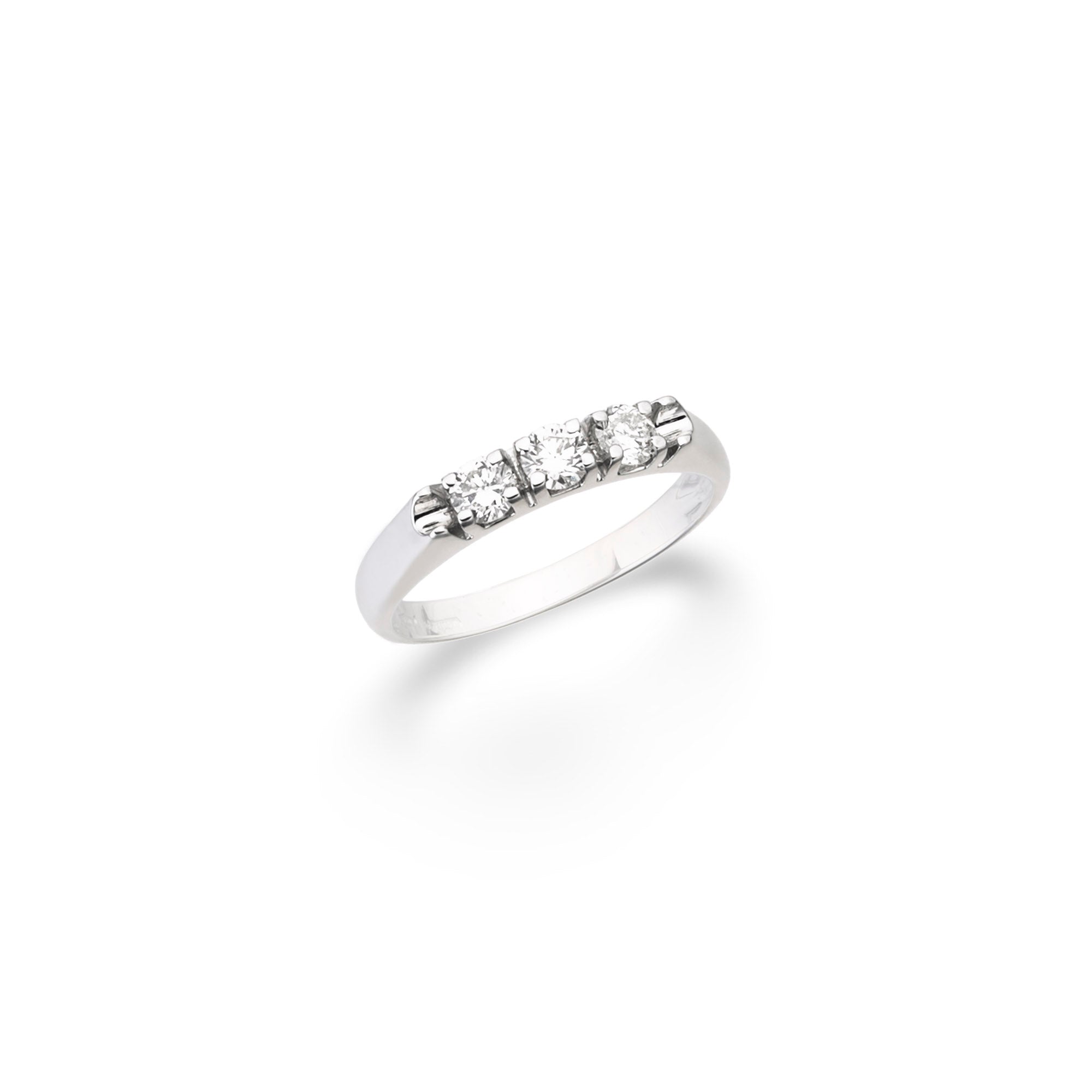 Anello in oro bianco con diamanti naturali - Diamanti & Co