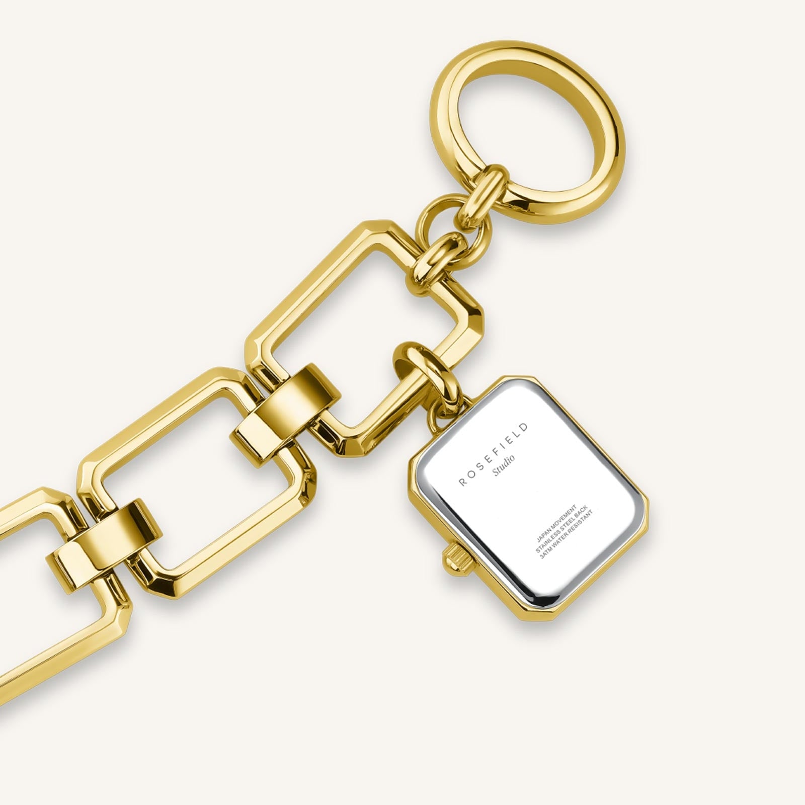ROSEFIELD OCTAGON CHARM CHAIN ORO