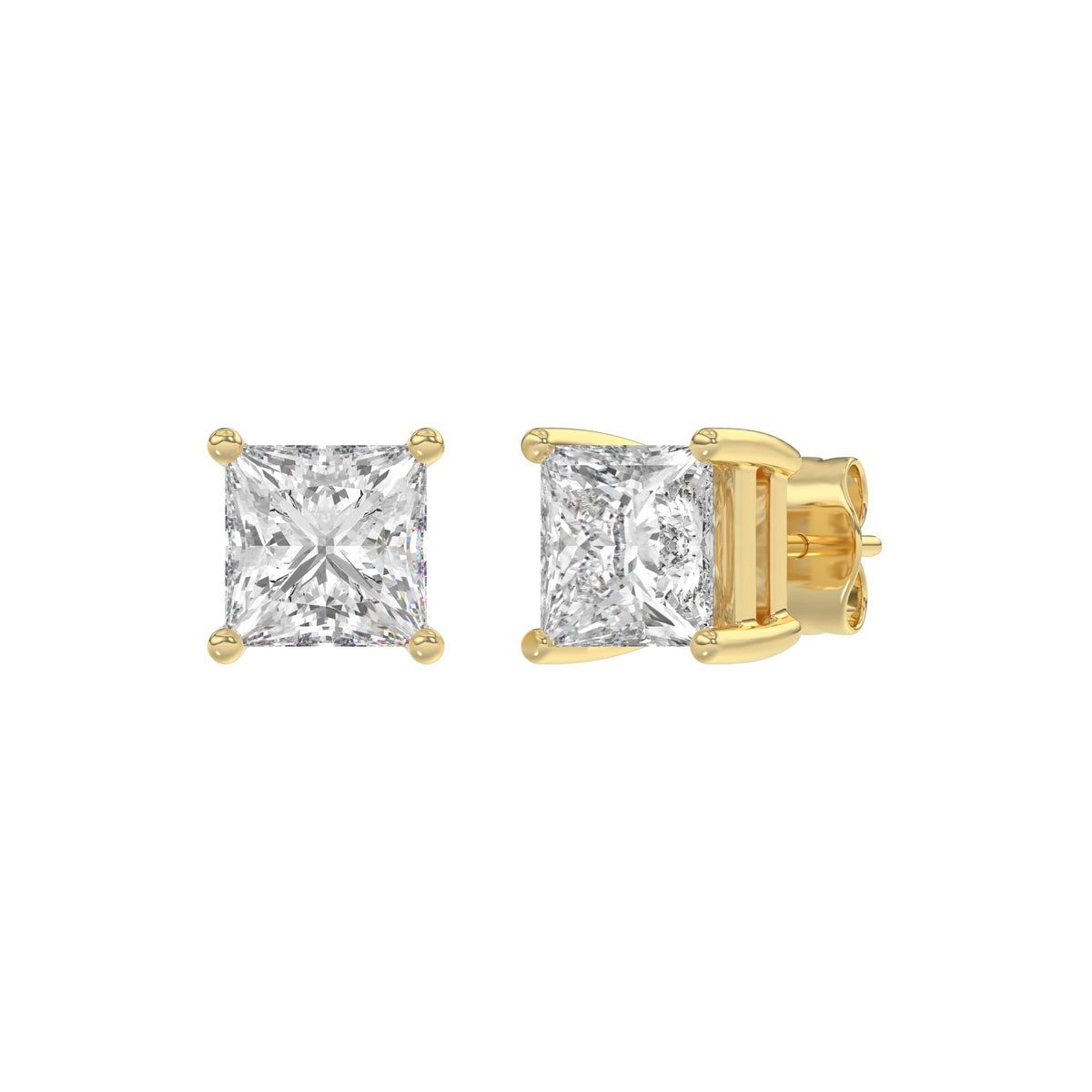 14K Yellow Gold, angled view