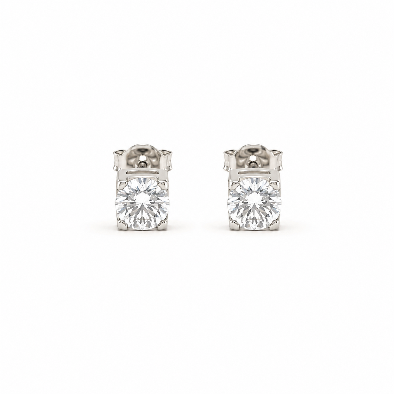 Orecchini Punto Luce Cubic Zirconia Classici in Oro