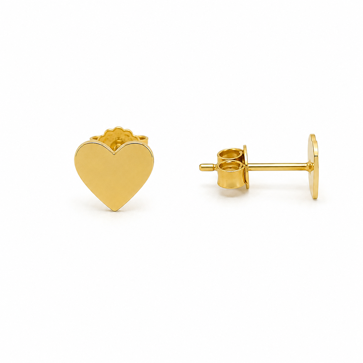 Orecchini Cuore Oro Giallo Lucido