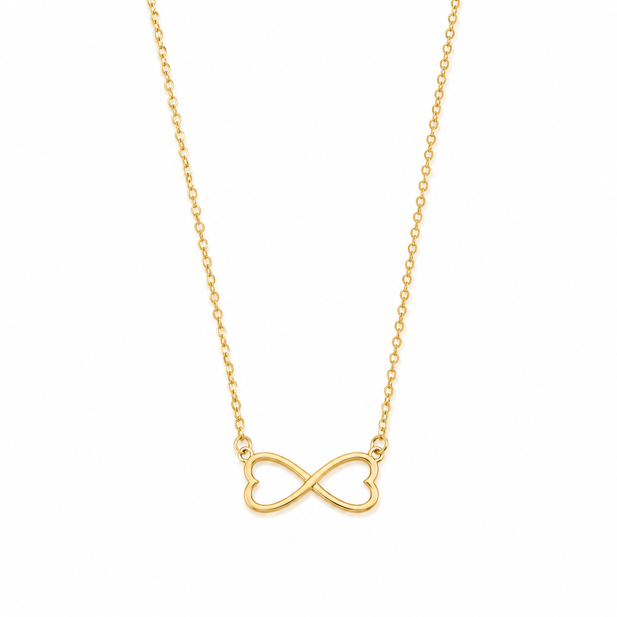 Collana Infinito Cuori in Oro Giallo