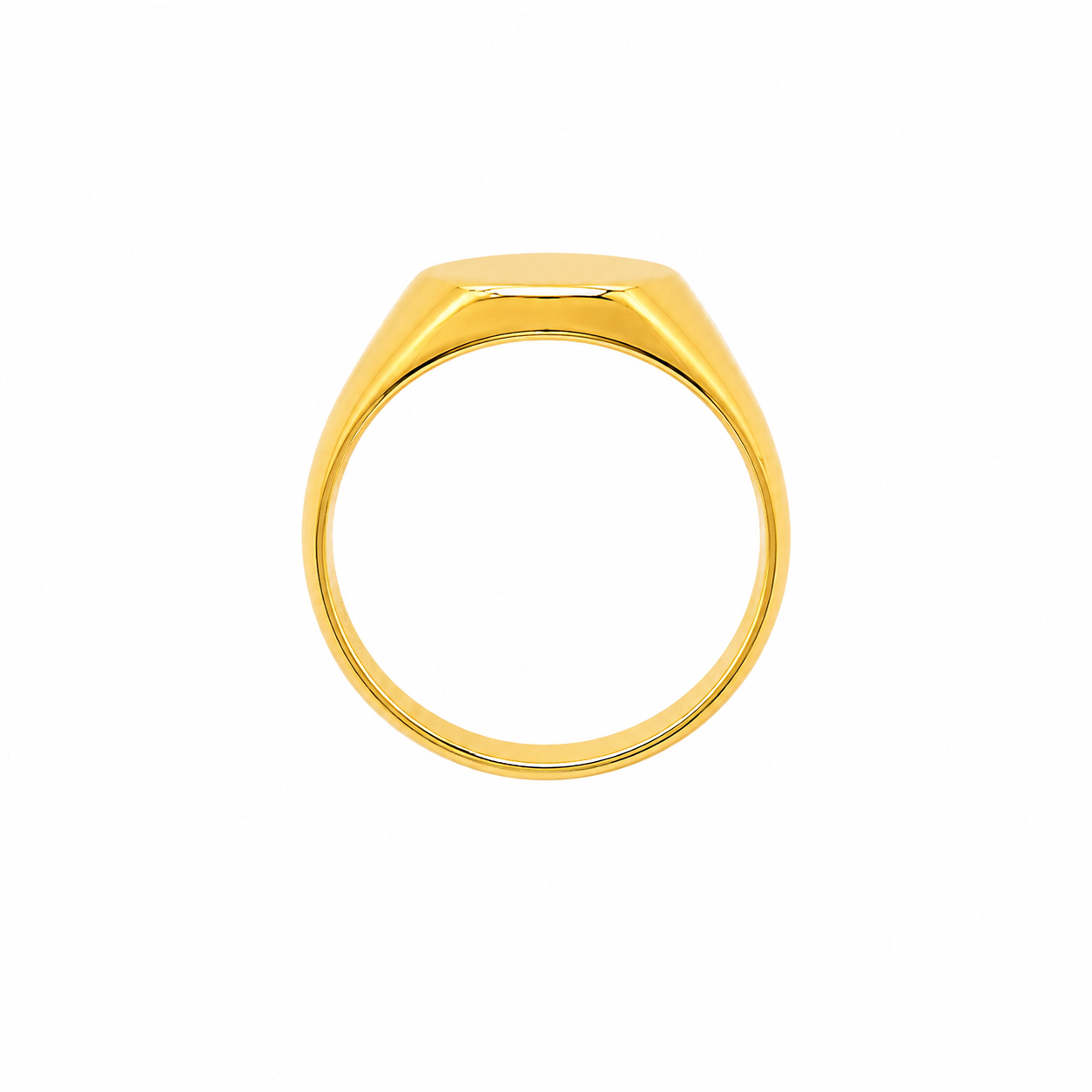 Anello Chevalier Scudo Ovale in Oro Giallo 9KT