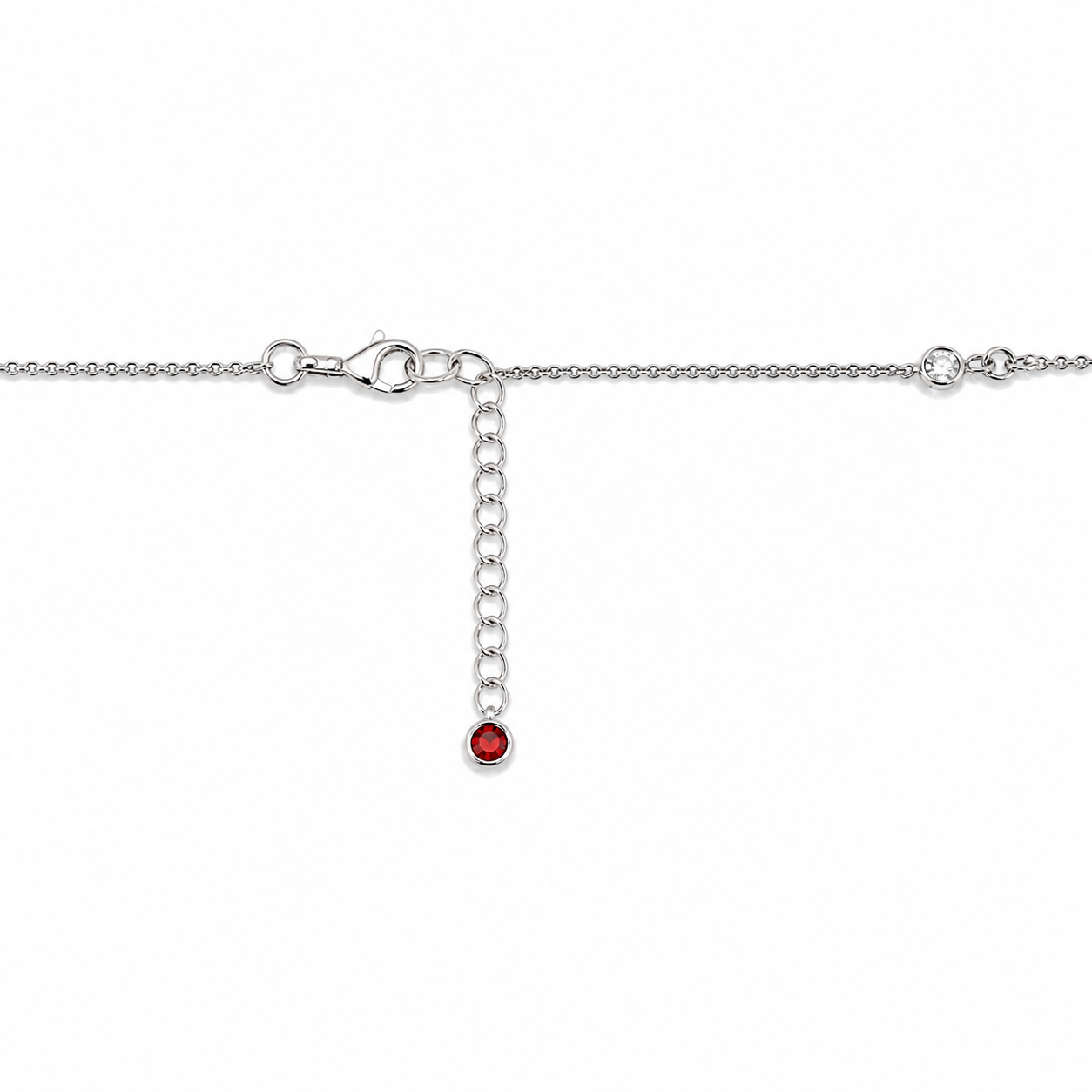 Collana Lunga in Argento con Pietre Colorate
