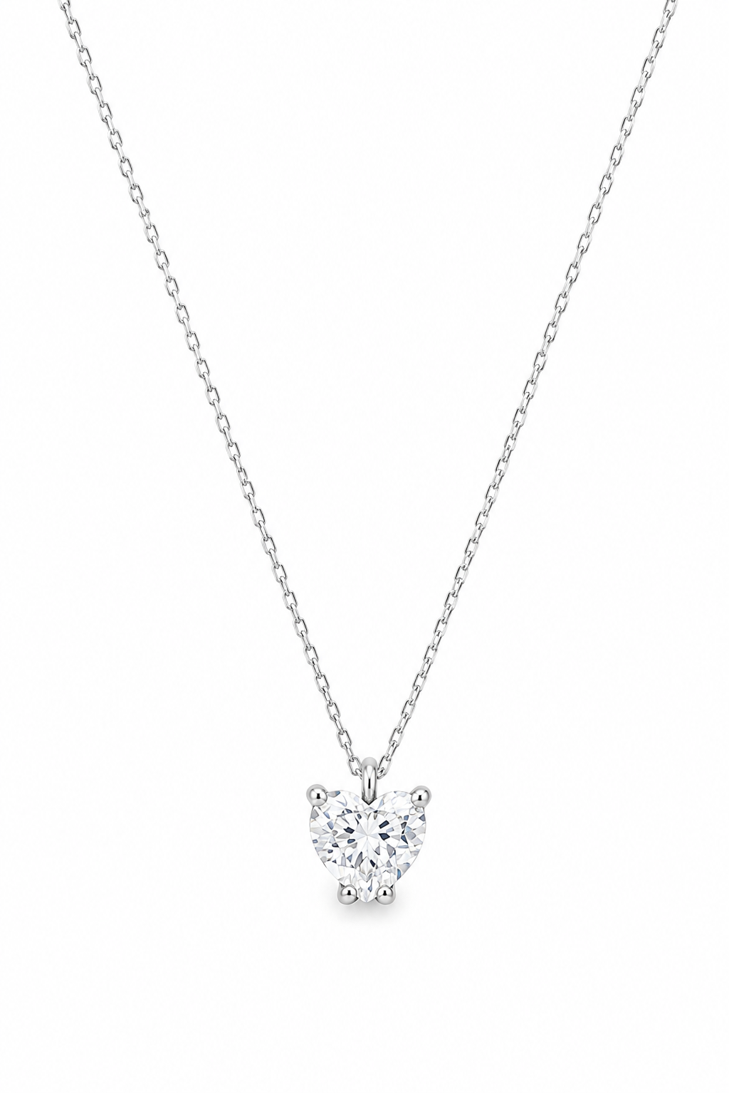 Collana Punto Luce a Cuore con Zircone