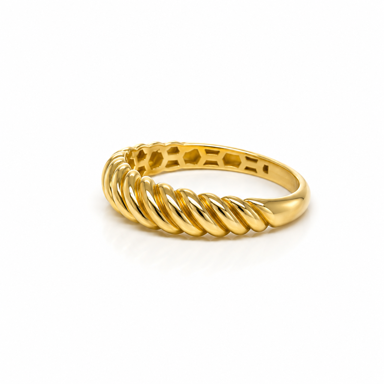 Anello Intrecciato Fasce in Oro Giallo 9KT