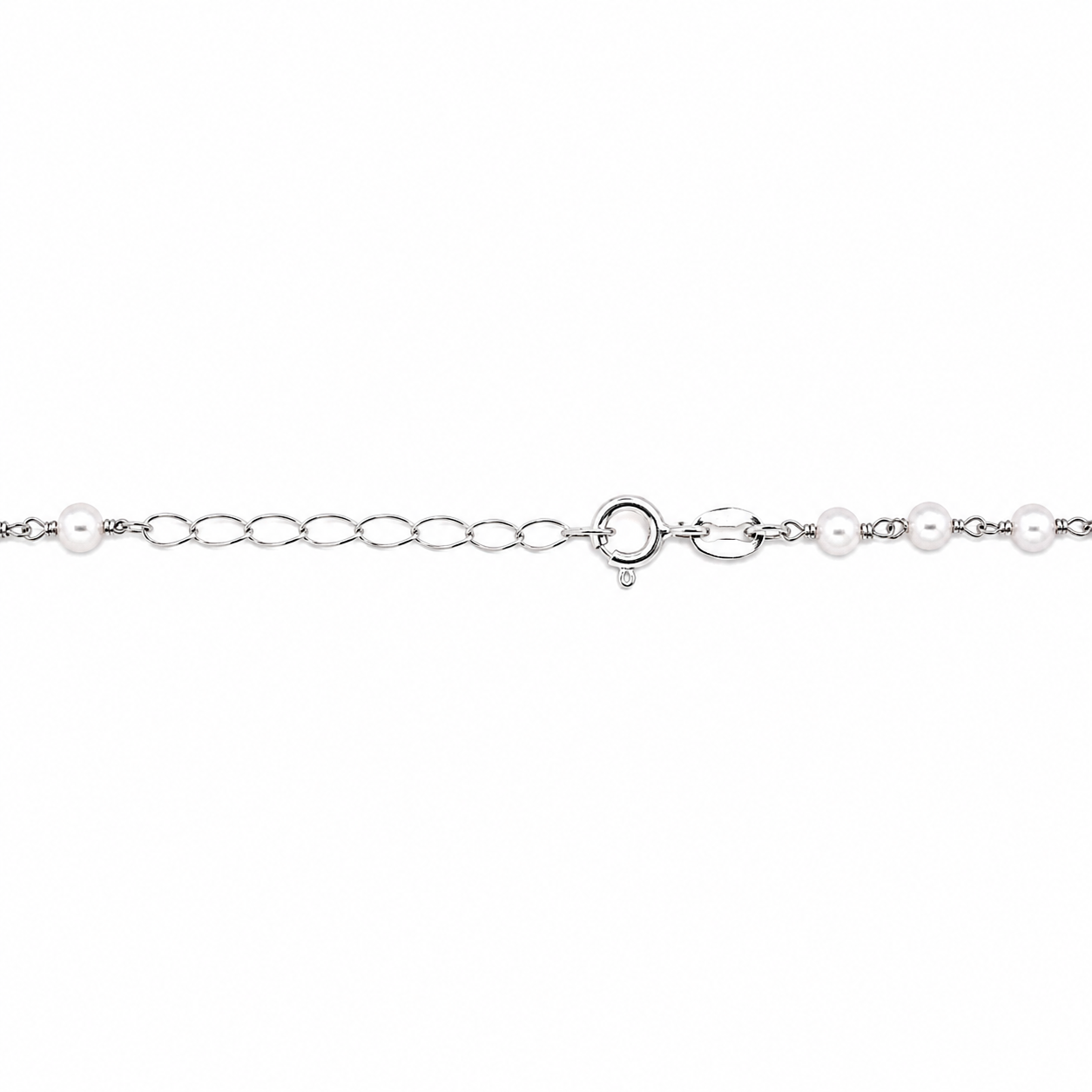 Collana con Perline e Cuore Argento