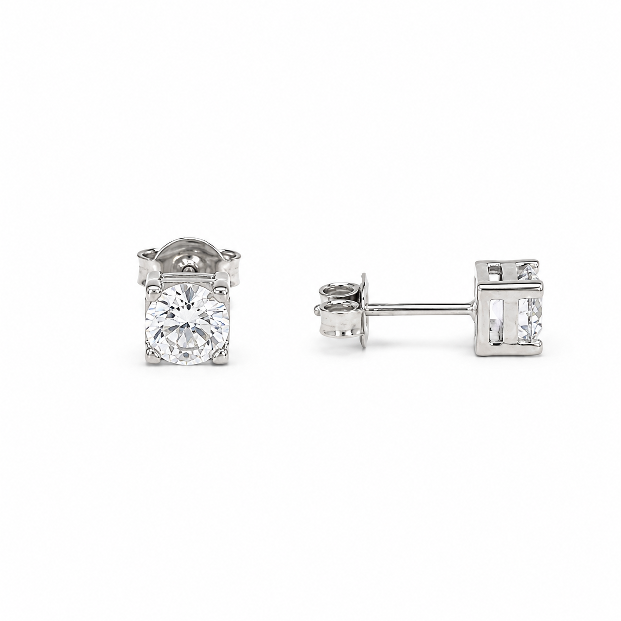 Orecchini Punto Luce Cubic Zirconia Classici in Oro