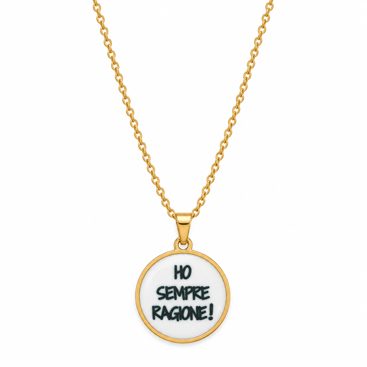 Collana "Ho Sempre Ragione" in Acciaio Dorato