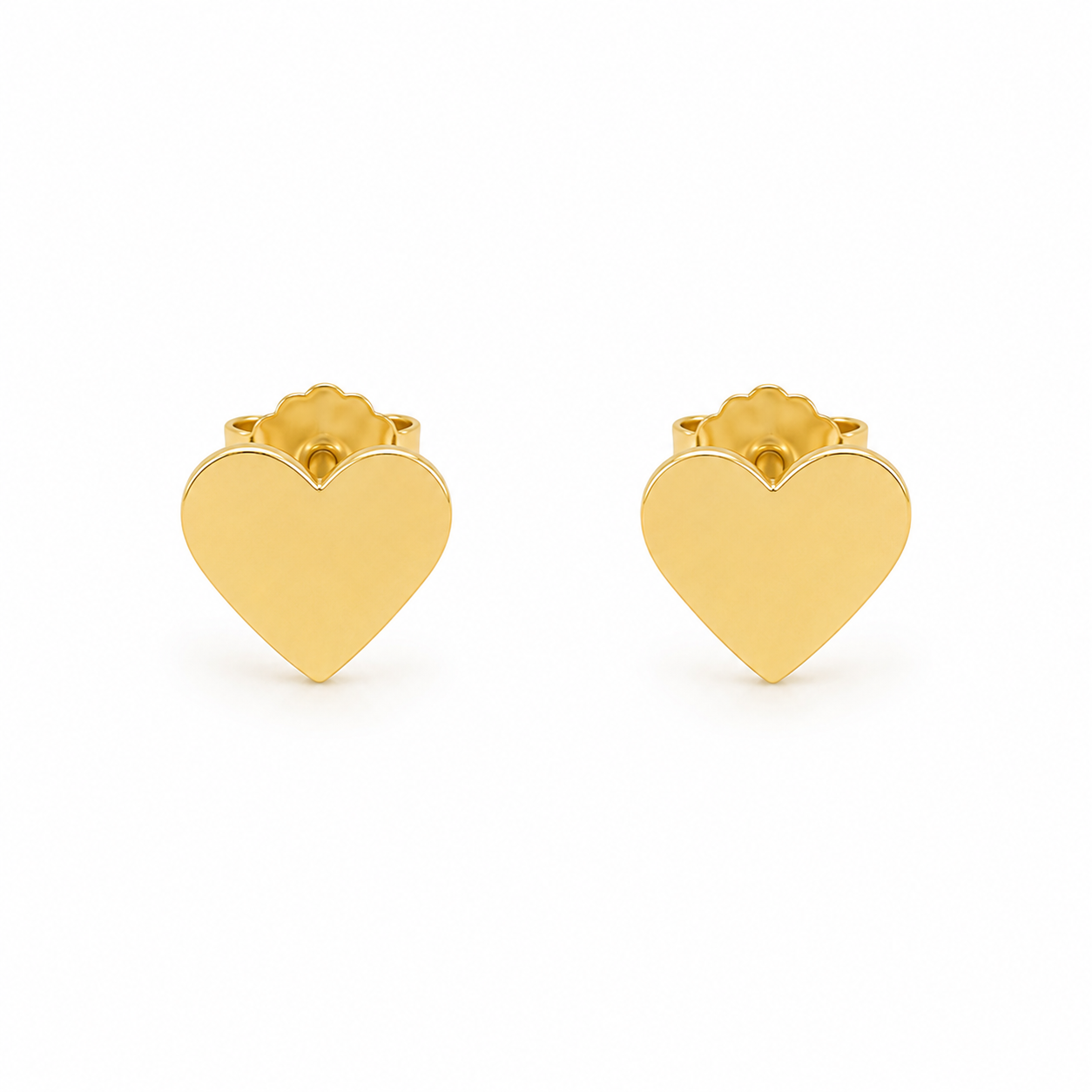 Orecchini Cuore Oro Giallo Lucido