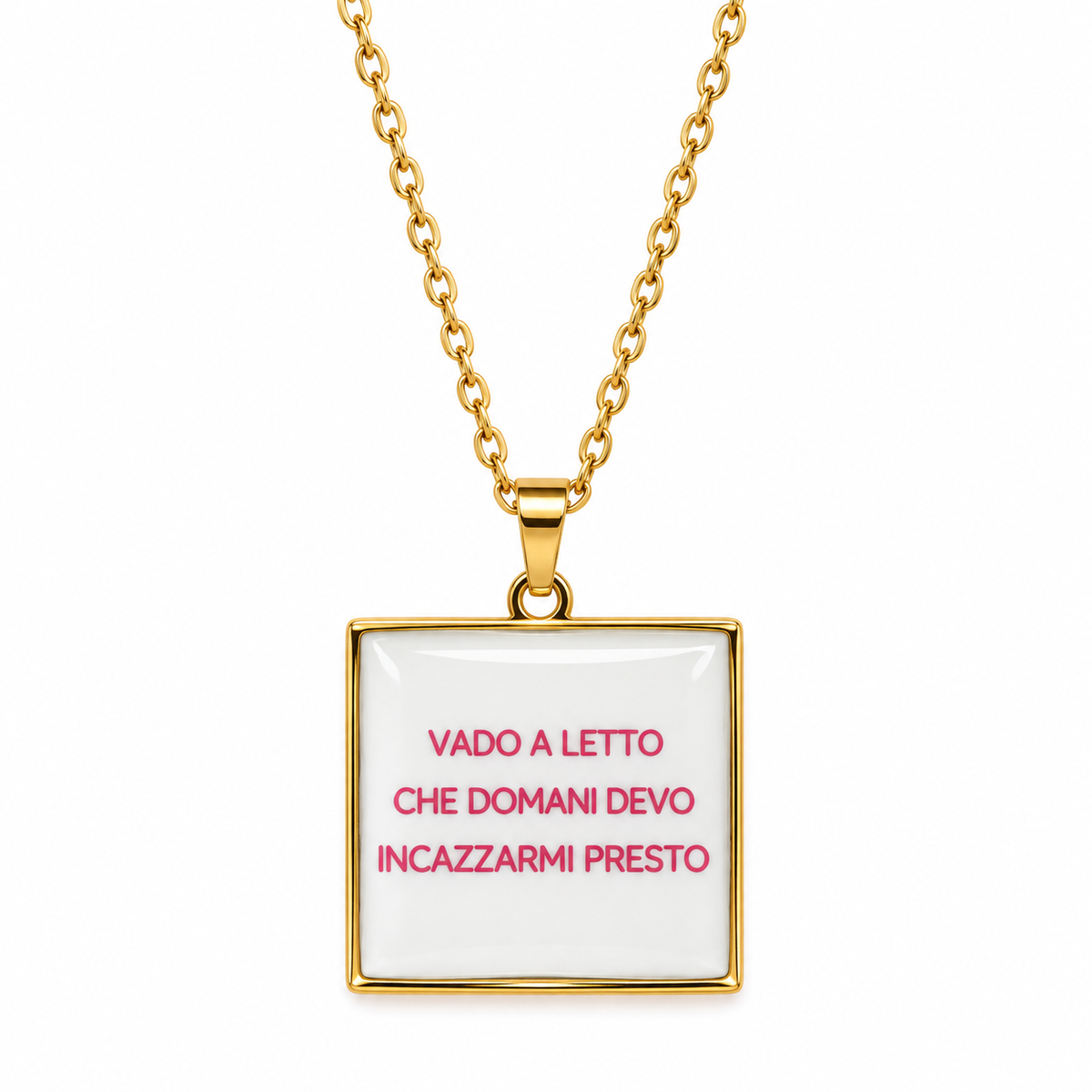 Collana Funny Mood in Acciaio Dorato