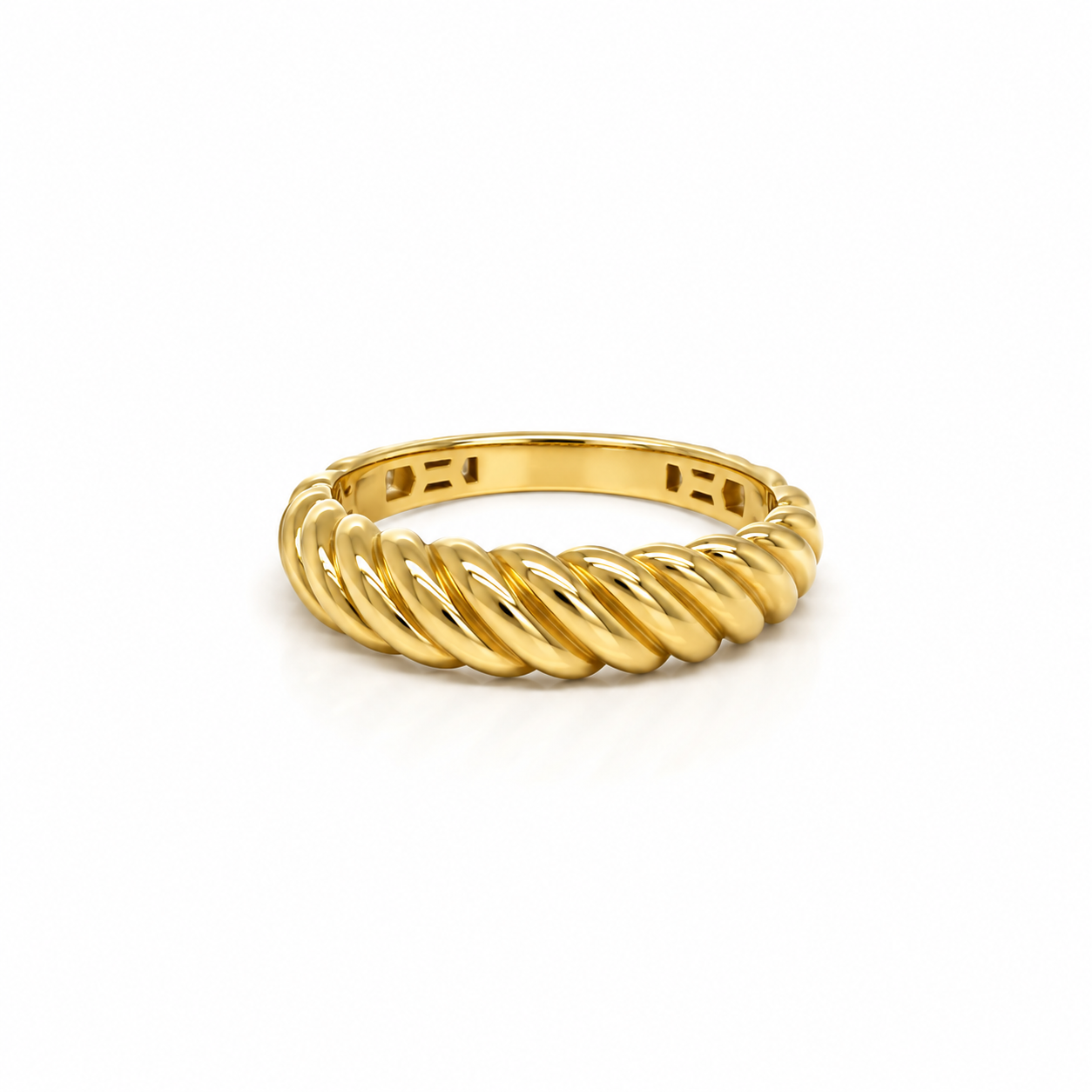 Anello Intrecciato Fasce in Oro Giallo 9KT