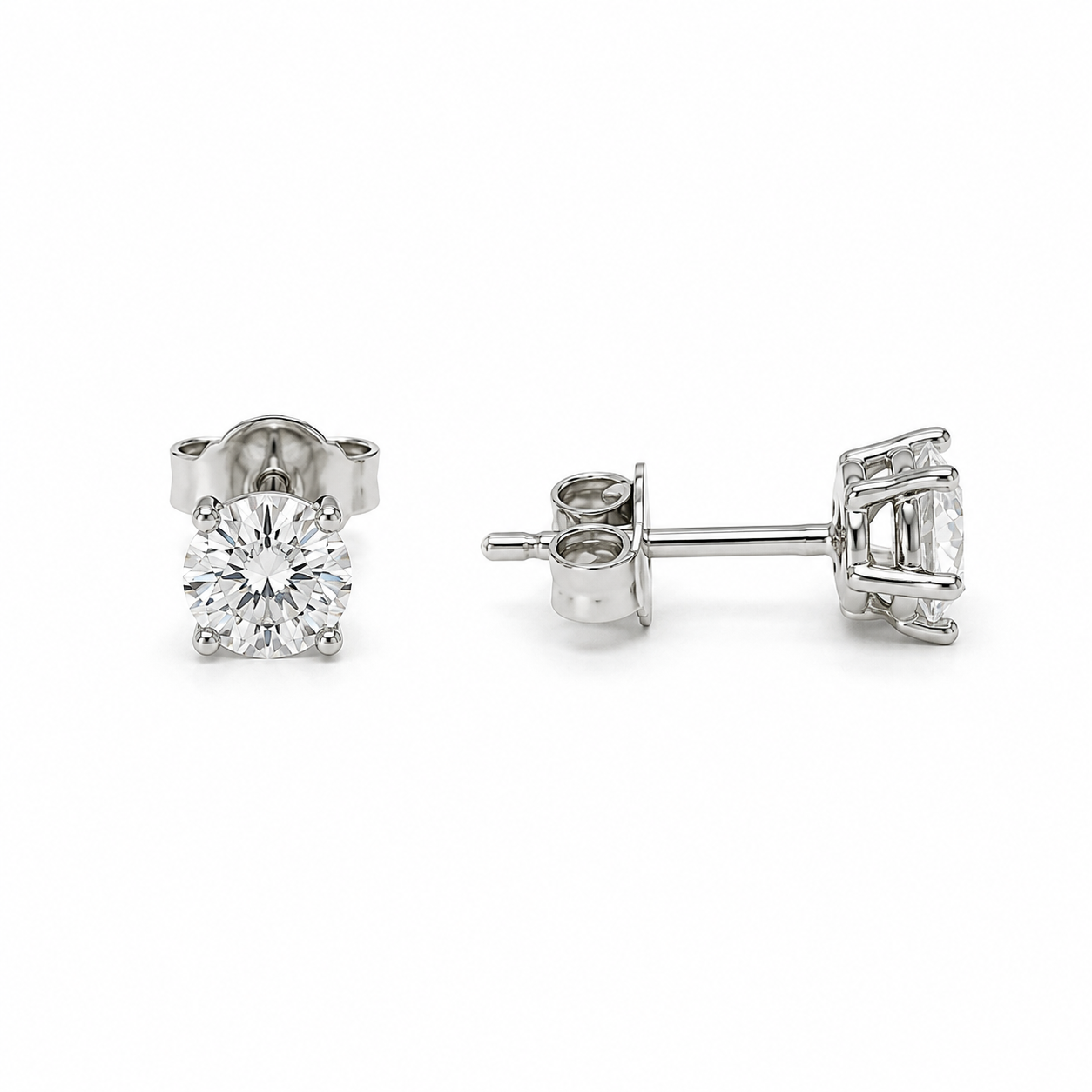 Orecchini Pnto Luce in Oro Bianco con Cubic Zirconia