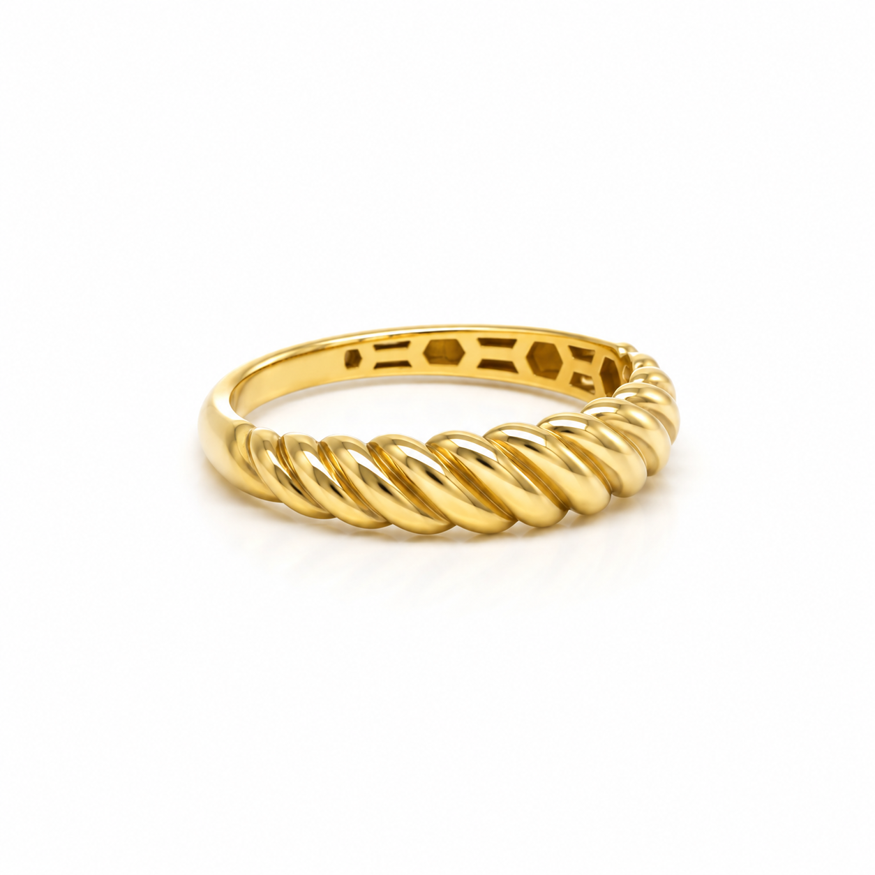 Anello Intrecciato Fasce in Oro Giallo 9KT