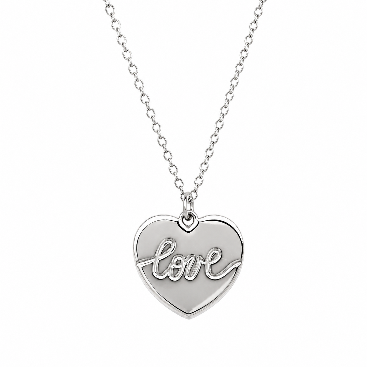 Collana in Argento con Ciondolo a Cuore "Love"