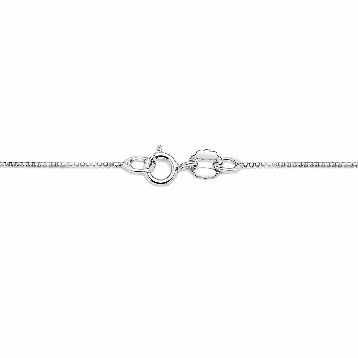 Collana in Oro Bianco 9K con Pietra Zircone Azzurra Ovale e Punto Luce Cubic Zirconia