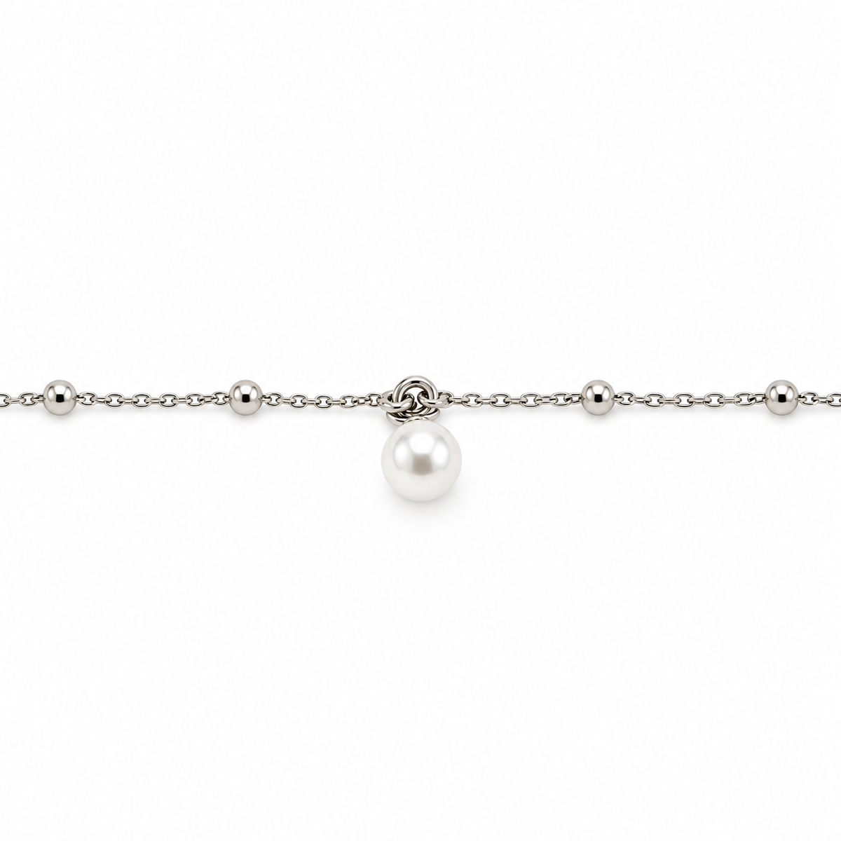 Cavigliera in Argento con Perla