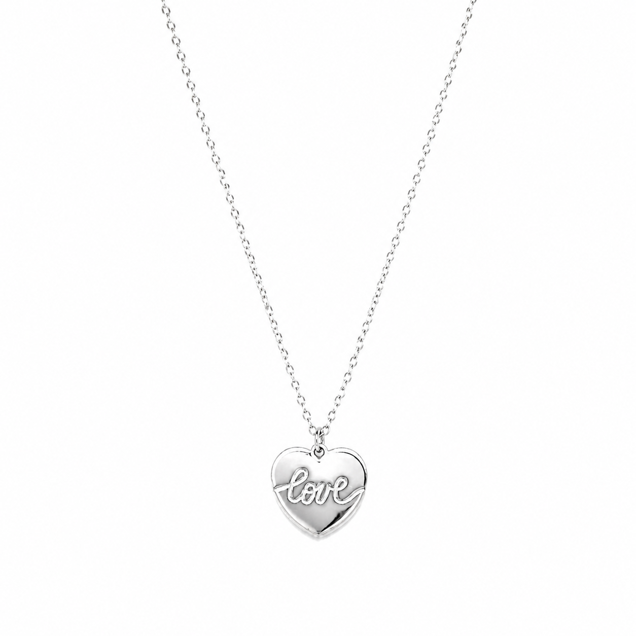 Collana in Argento con Ciondolo a Cuore "Love"