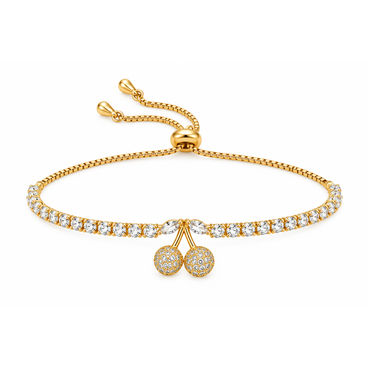 Bracciale Tennis Ciliegie con Zirconi