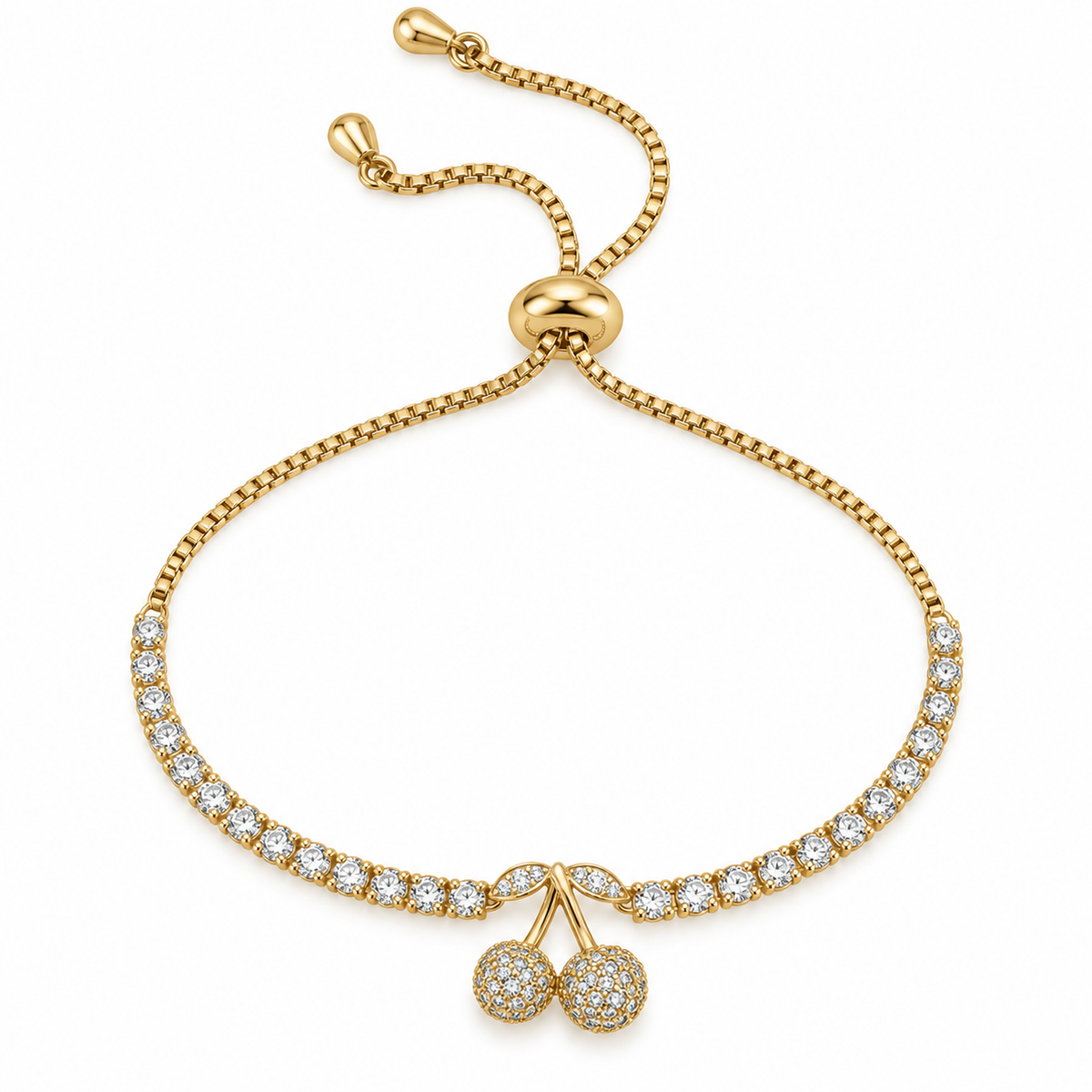 Bracciale Tennis Ciliegie con Zirconi