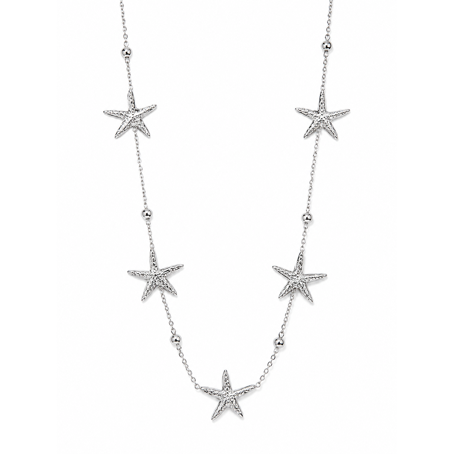 Collana Stella Marina in Acciaio Argentato